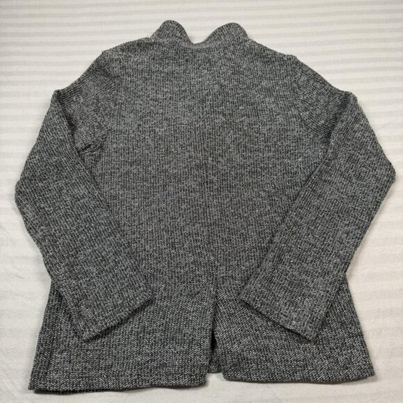 Zara Knit Sweater Boys 13-14 Gray Bottons Longline Marled Cardigan Cotton - Picture 4 of 8